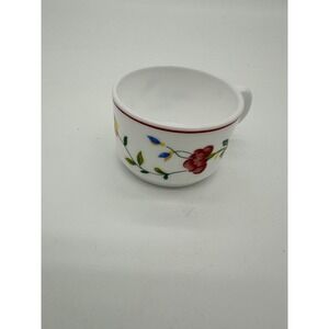 Arcopal‎ France Coffee Mug Vintage Floral Milk Glass White Small